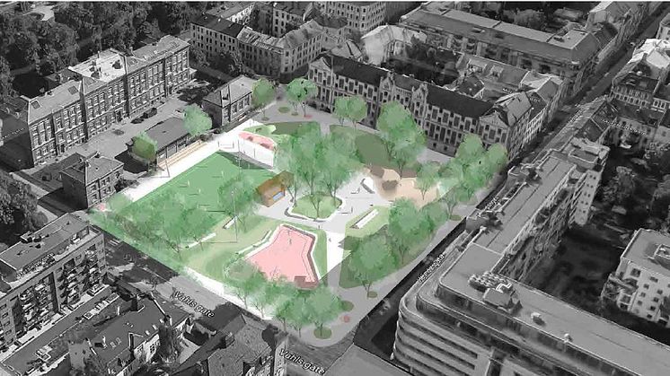 Slik kan Rudolf Nilsens Plass se ut i 2020