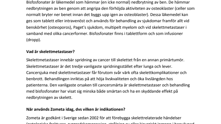 Fakta om Zometa och bröstcancerstudien ABCSG-12