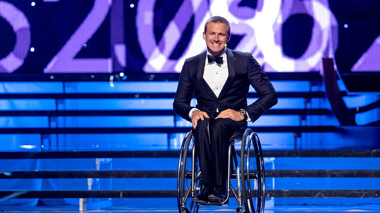 Aron Andersson delade ut priset Årets Peppare under Idrottsgalan den 15 januari 2018 i Stockholm.
