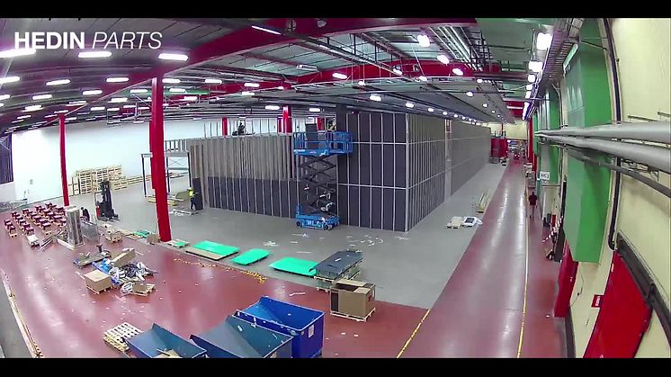 Installation of AutoStore at Hedin Parts_Timelaps video_short version