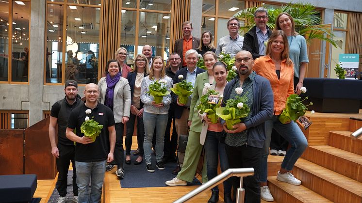 Vid en festlig avslutning inspirerade projektdeltagarna varandra och gav varandra idéer till fortsatt utveckling.