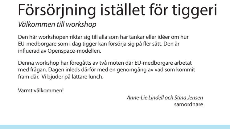 Inbjudan till workshop