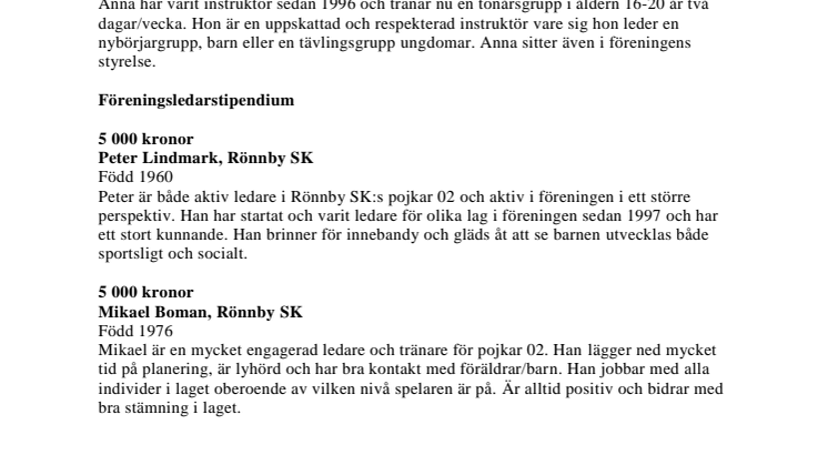 Motivering föreningsledarstipendium 