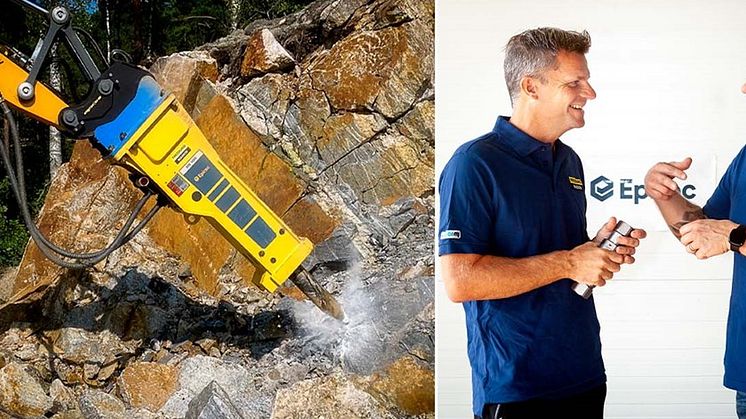 CEJN TLX ingår i Fredsunds standardslangpaket till Epiroc's hydraulhammare