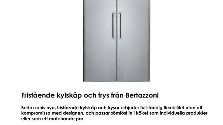 Fristående kylskåp och frys från Bertazzoni.pdf