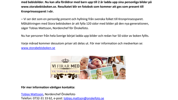 Nu skapas Sveriges största fotobok med bebisbilder