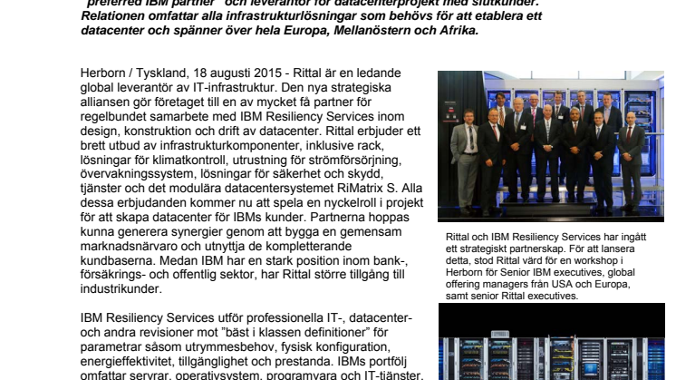 IBM och Rittal skapar strategisk allians