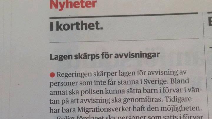 Regeringens successiva åtstramningspolitik när det gäller barn och unga upprör alla dem som finns nära. Klippet från DN 19.5.2017.