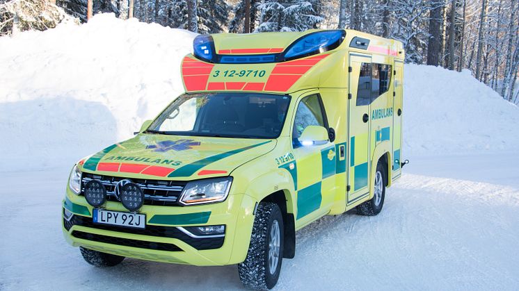 De nya ambulanserna är fyrhjulsdrivna och kan köras med ett vanligt B-körkort, något som var ett krav vid upphandlingen.
