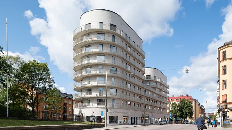Bildtext: SKB vill sätta avtryck i stadsmiljön. Kvarteret Basaren ligger på Kungsholmen. Foto: baraBild