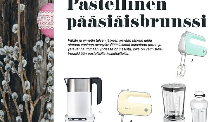 Pastellinen pääsiäisbrunssi