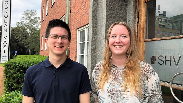 Nya i studentkårens ledning: Jakob Gleby, ordförande, och Amanda Öbom, vice ordförande.