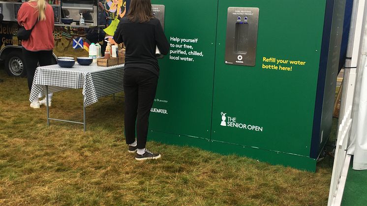 Bluewater is on hand at the Senior Open at Gleneagles, helping keep people properly hydrated (Photo Trevor James)