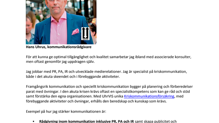 UhrVIS - rådgivare i kommunikation