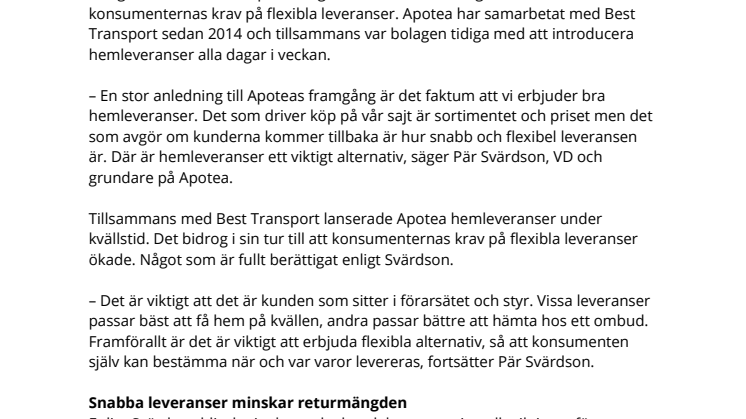 Så mycket påverkar hemleveranser köpbeslutet 