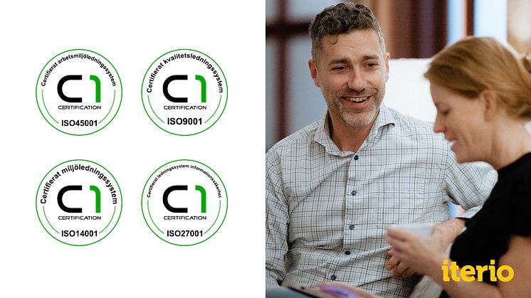 Iterio erhåller fyra ISO-certifieringar