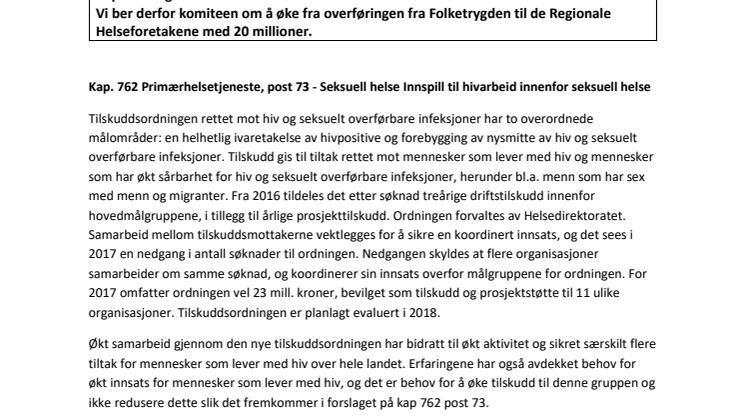 Høring på Stortinget i dag