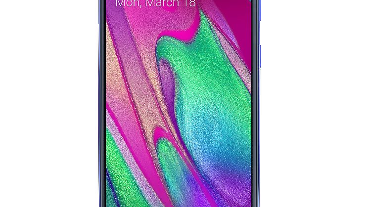Galaxy A40_blue_front