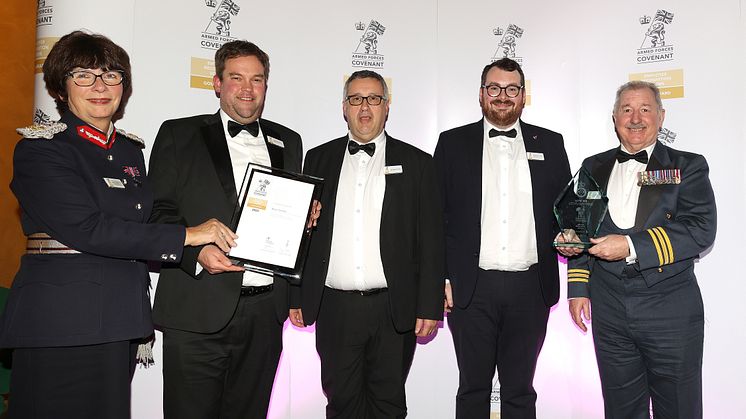 The council has just been awarded a gold award in the Defence Employer Recognition Scheme