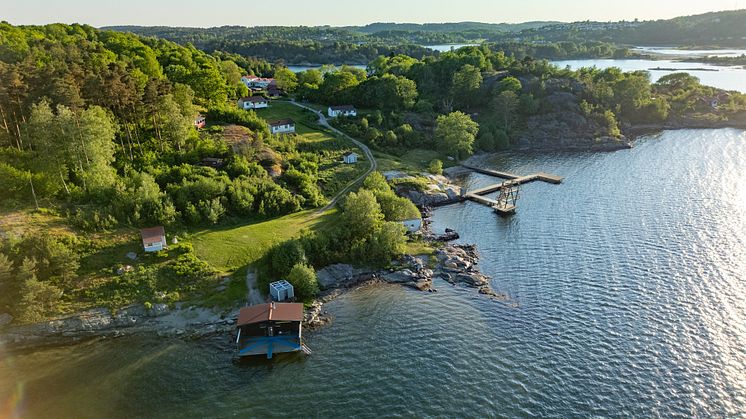 Flygbild från Lilla Brattön 