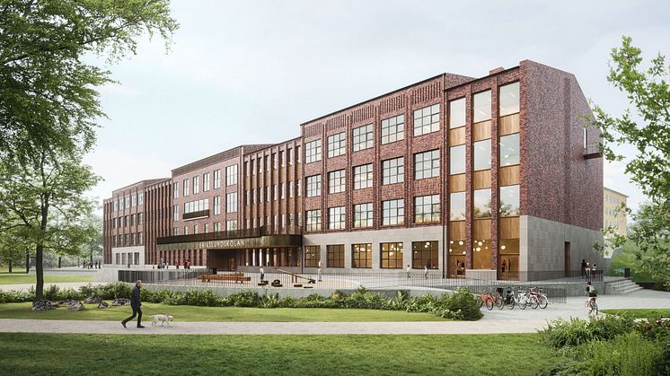 Erikslundskolan i Borås är ett uppdrag som Fredblad gör för Borås stad. Visualisering: Visulent