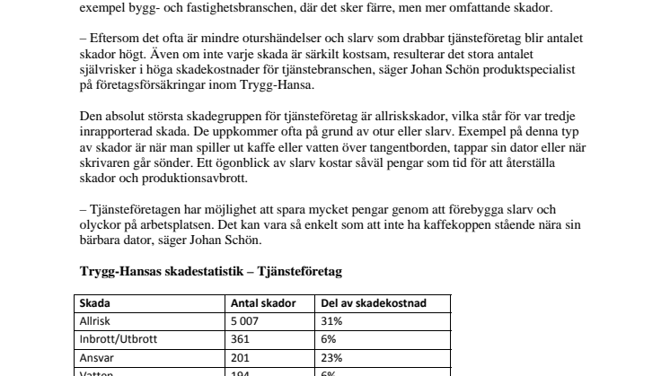 Slarv leder till stora kostnader för tjänsteföretag