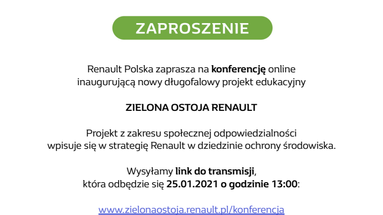 Konferencja prasowa: Zielona Ostoja Renault