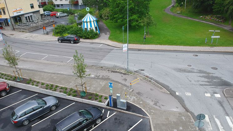 En av Karlskoga Energi & Miljös laddstationer som kommer att ingå i Bee´s publika laddnätverk