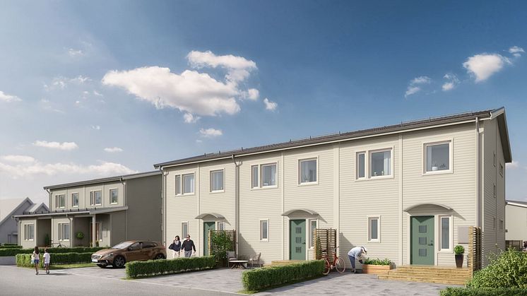 Brf Bullerbyn - 3D-bild av framsidan 