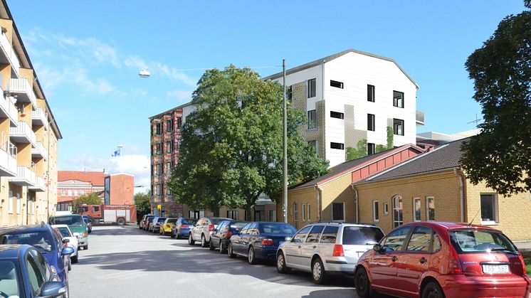 Kvarteret Trevnaden, från norr