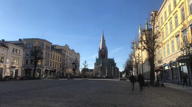 Stortorget en dag mitt under pandemin