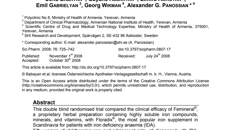 Comparative study FeMineral