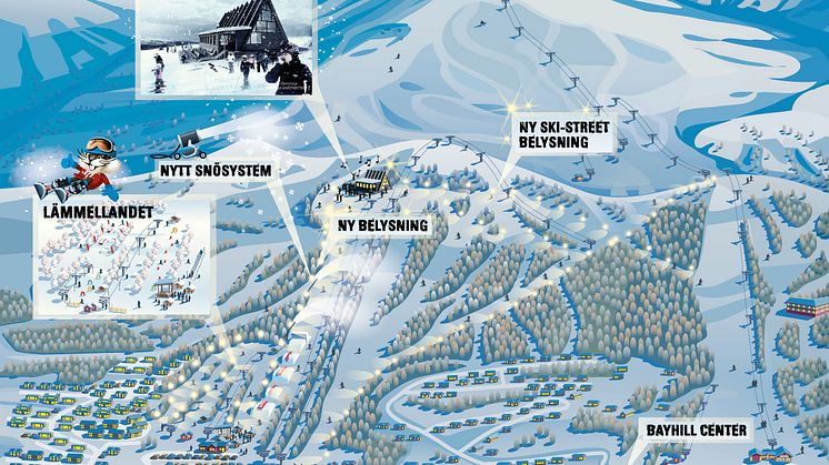 Utveckingsplan/illustration över nya Hemavan Väst