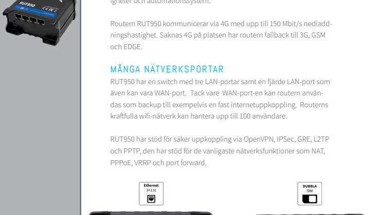 Broschyr: RUT950 från Teltonika