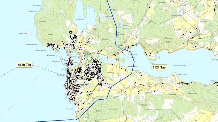 4120 Tau - postnummerinndeling