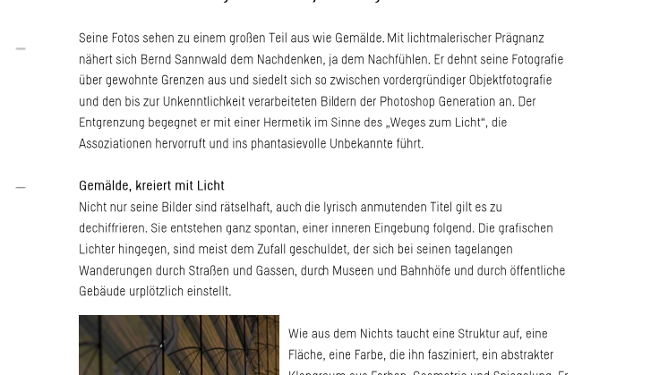 Geheimnisvoll und überraschend | Bernd Sannwald zeigt Fotokunst jenseits gewohnter Grenzen