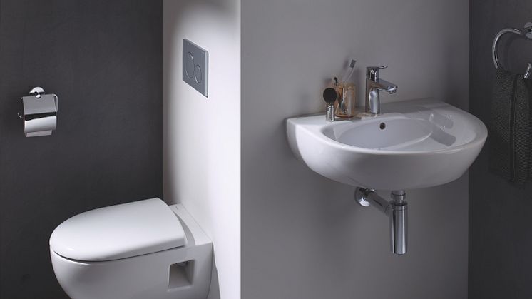 Geberit Renova pesuallas, seinä-wc, Geberit Option -peili