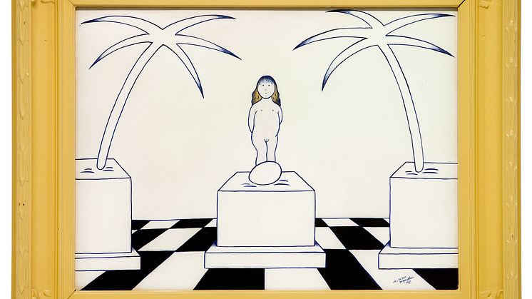 Marie-Louise Ekman, Venus födelse, gouache på siden, 63x50 cm