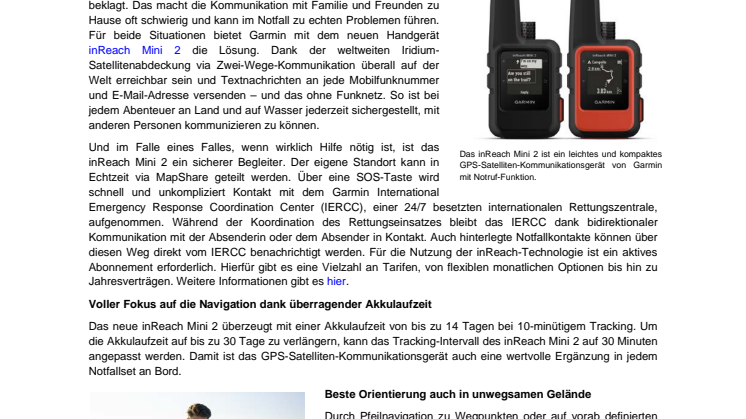 PM Garmin inReach Mini 2