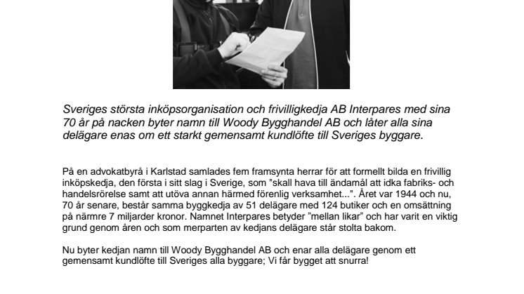 Kedjan byter namn & lovar Sveriges byggare; Vi får bygget att snurra!