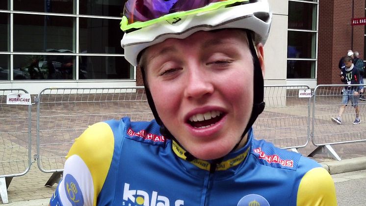 Ida Jansson efter målgång på VM i landsväg i Richmond, USA