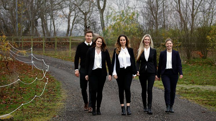 Fr.v. Mose Karlsson, Nina Ollhage, Leila M. Nilsson, Sandra Irming, Francine Wind