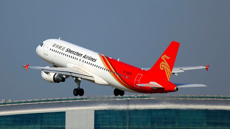 Shenzhen Airlines has selected Cobham's AVIATOR 300D system for its Airbus A320 fleet