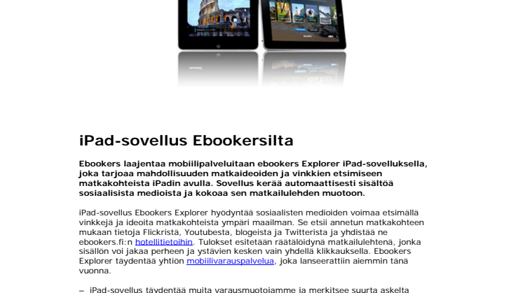 iPad-sovellus Ebookersilta