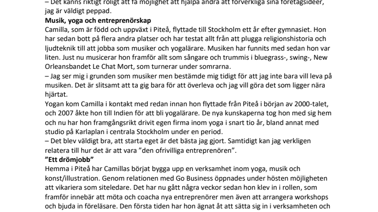Möt Camilla – Go Business nya siteledare 