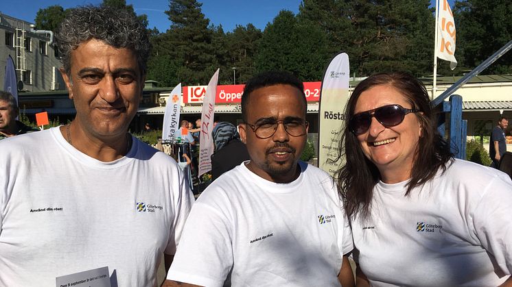 Östra Göteborgs demokratiambassadörer kommer att finnas på plats på Rymdtorget på lördag.  Foto: Jenny Segersten