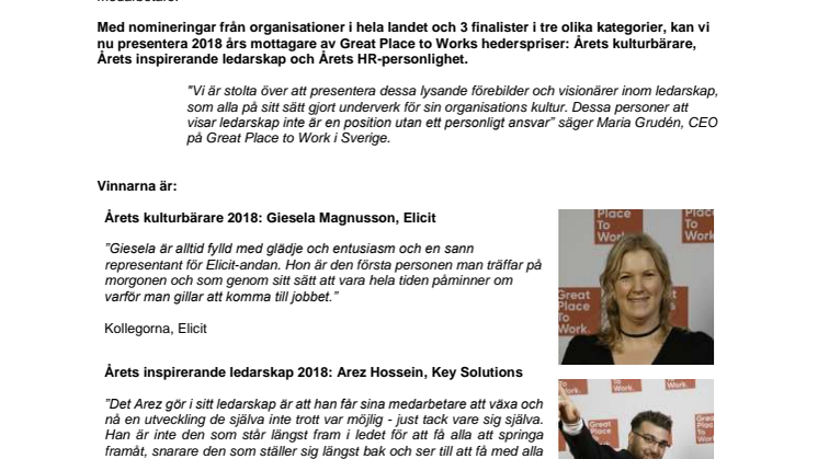 De är Sveriges Ledarskaps-visionärer 2018! 