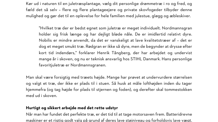 BEVAR NOSTALGIEN - FÆLD DIT EGET JULETRÆ