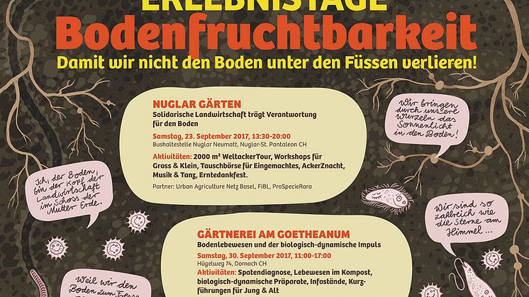 Plakat ‹Erlebnistage Bodenfruchtbarkeit›