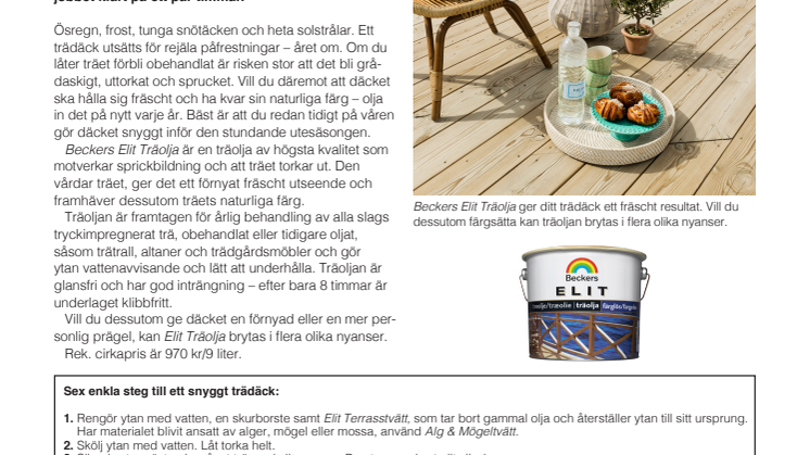 Helt och snyggt trädäck – år efter år!